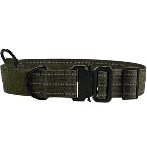 Olive Green Tactical Dog Belt Collar